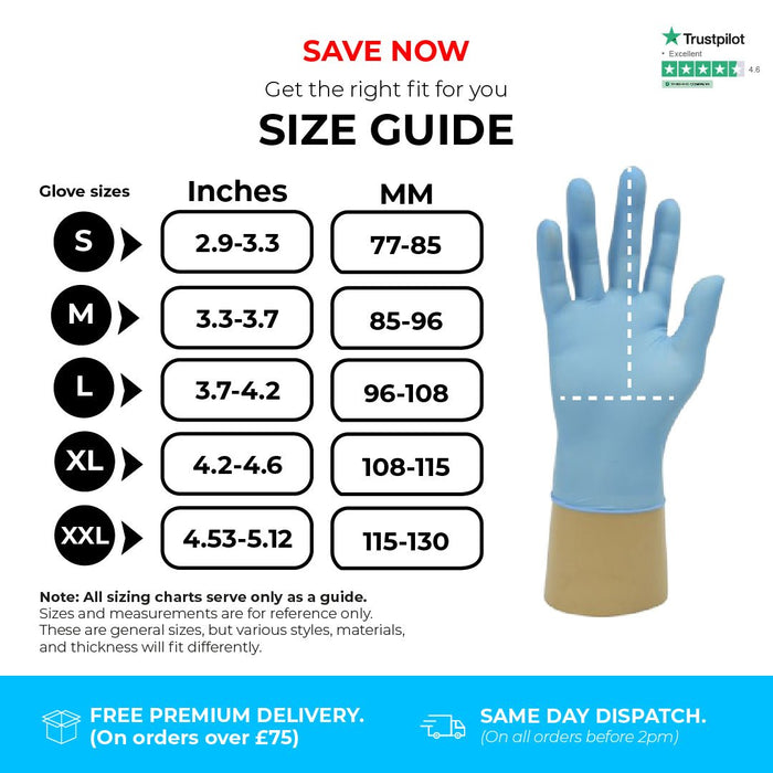 1000 Gloves (10 Boxes) - Disposable Gloves - Medical Powder Free - Blue Nitrile - Shield GD19® - Champions Gloves