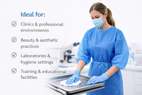 Premier Blue Disposable Exam Gowns