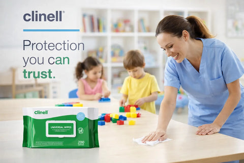 Clinell Universal Surface Wipes – 200 Wipes (Pack of 6)