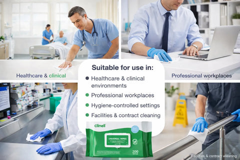 Clinell Universal Surface Wipes – 200 Wipes (Pack of 6)