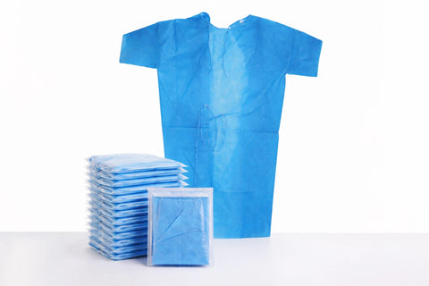 Premier Blue Disposable Exam Gowns