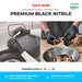 500 Gloves (5 Boxes) - Disposable Gloves - Premium Powder Free - Black Nitrile - Bodyguards GL897® - Champions Gloves