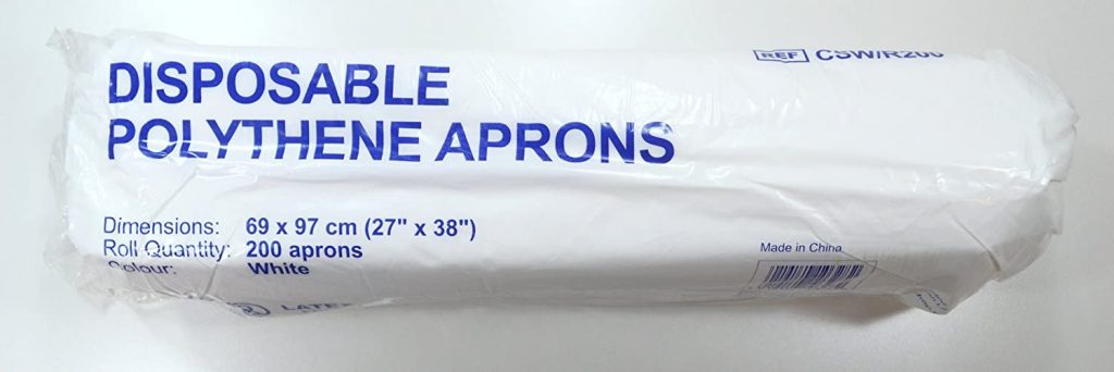 Disposable Polythene Aprons On A Roll 27x38inch (200pcs) White