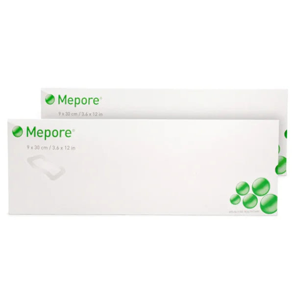 Mepore Low Exudate Adhesive Dressing - 9cm x 30cm - Box of 30