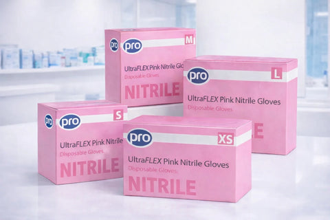 Pro Pink Nitrile Disposable Gloves