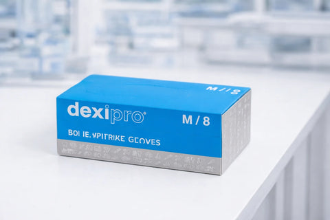 DexiPro Blue Nitrile Disposable Gloves