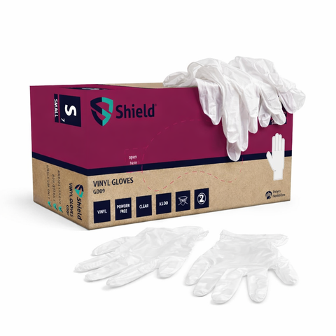 Shield Clear Vinyl Disposable Gloves – Powder Free (3000 Gloves)