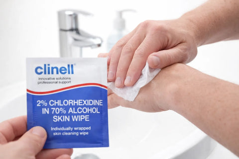 Clinell 2% Chlorhexidine in 70% Alcohol Skin Wipes (Pack of 200)