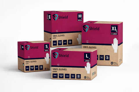Shield Clear Vinyl Disposable Gloves – Powder Free (1000 Gloves)