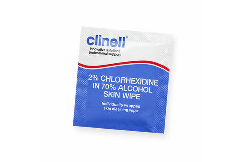 Clinell 2% Chlorhexidine in 70% Alcohol Skin Wipes (Pack of 200)
