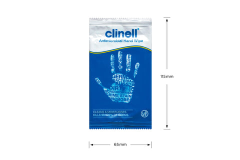 Clinell antimicrobial handwipes details