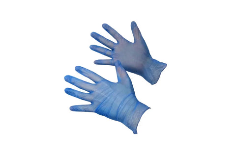Shield Blue Vinyl Disposable Gloves