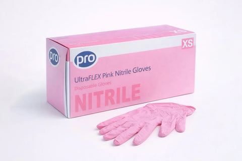 Pro Pink Nitrile Disposable Gloves – Powder Free (1000 Gloves)