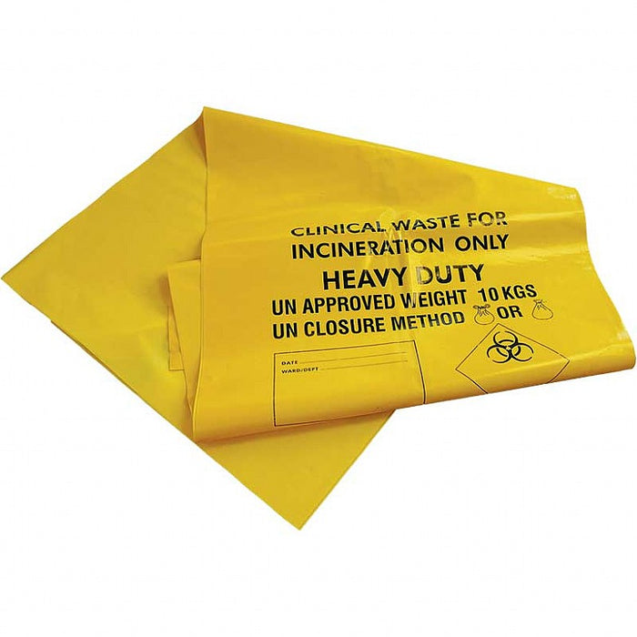 Heavy Duty Clinical Waste Sacks - 11/17x26" - Pack of 25