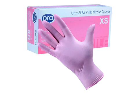 Pro Pink Nitrile Disposable Gloves