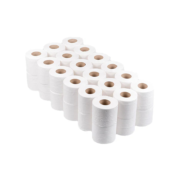 White Toilet Rolls - 3-Ply - 48 Rolls/Case