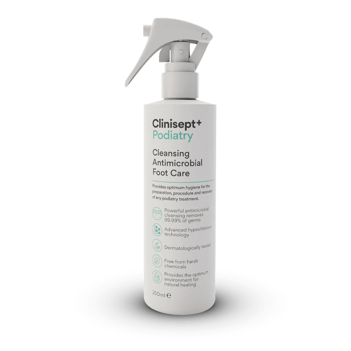 Clinisept+ Podiatry 250ml Trigger Spray Bottle (Professional & Home use) - Champions Gloves