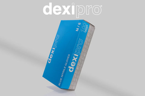 DexiPro Blue Nitrile Disposable Gloves