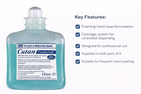 Cutan Foaming Hand Soap – 1 Litre Cartridges (Pack of 6)
