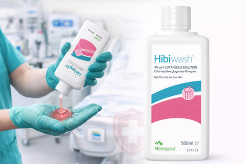 Hibiwash Hand & Skin Cleanser Set – 6 x 500ml Bottles + Z-Fold Towels